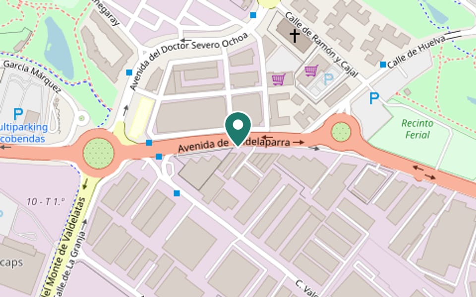 Mapa de la zona del Vivancos Talent Center, en Alcobendas